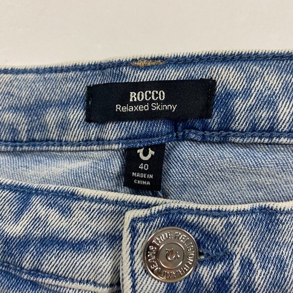 NWT True Religion Rocco No Flap Relaxed Skinny Jeans Mens 40 Measures 42 x 28 - Picture 9 of 15